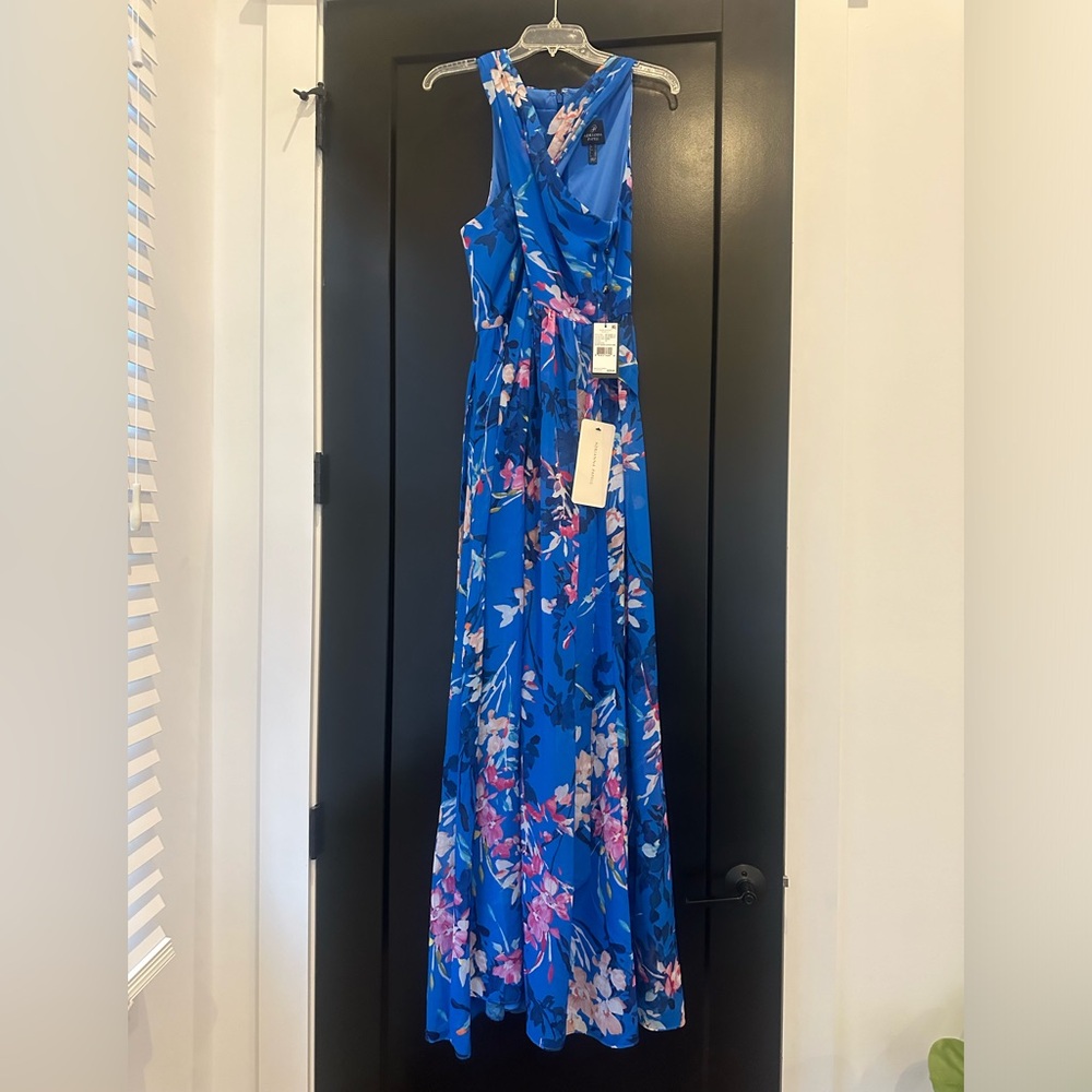 Floral Blue Maxi Dress